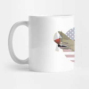 WW2 P-40 Warhawk Airplane Mug